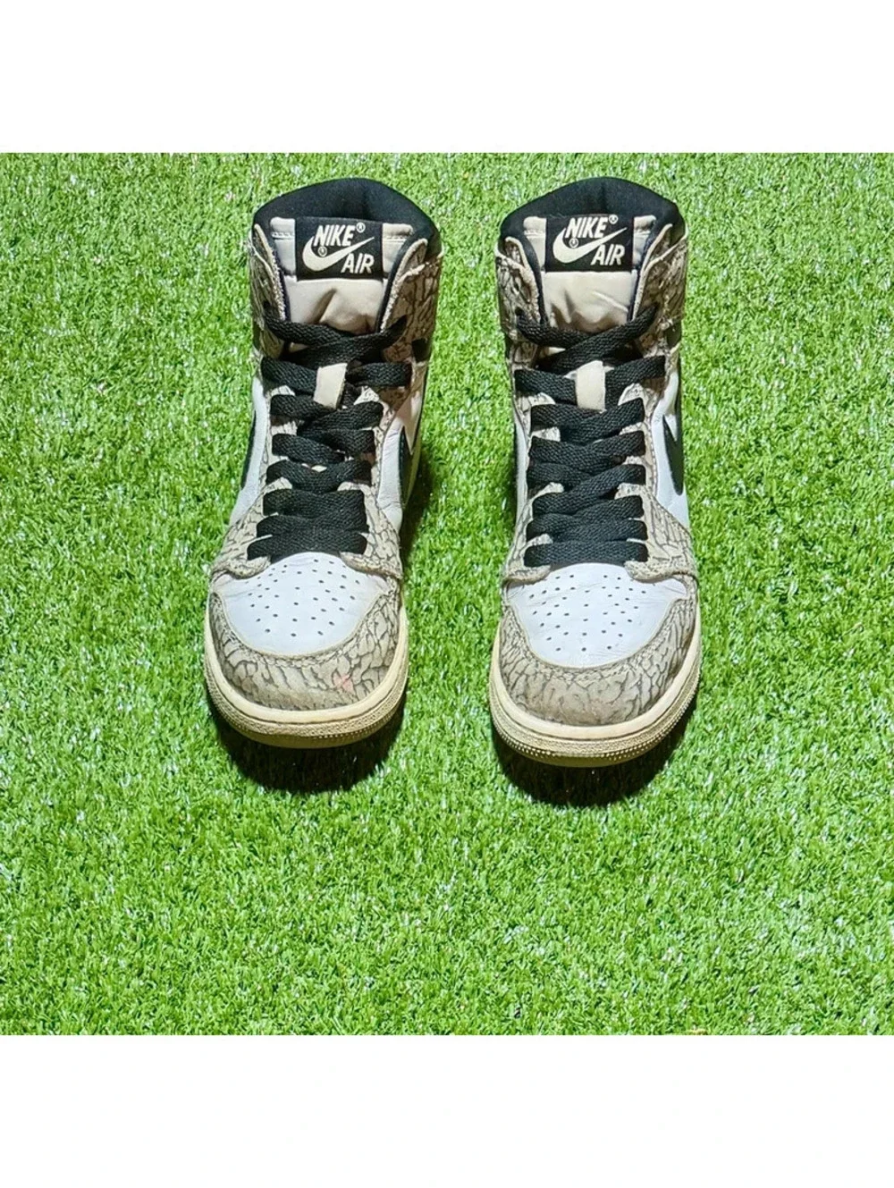 Air Jordan 1 Retro High OG White Cement – Size 5Y / Women’s 6.5